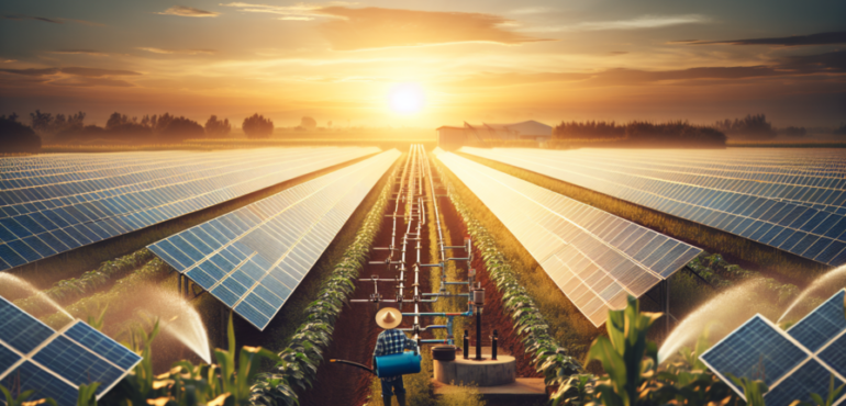 Funcionamiento del bombeo solar para riego en plantaciones y cultivos intensivos