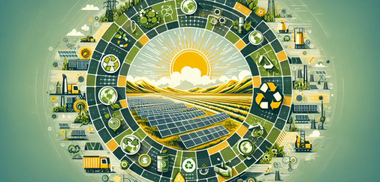 Economía circular en la industria solar: Reciclaje y reutilización de componentes.