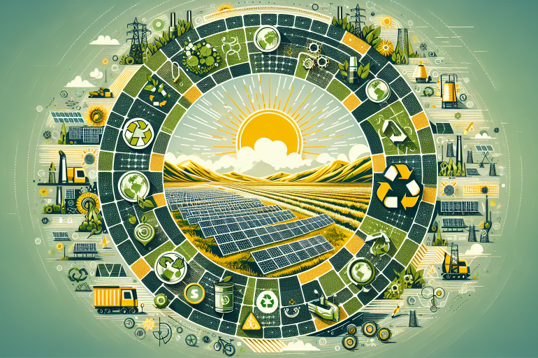 Economía circular en la industria solar: Reciclaje y reutilización de componentes.