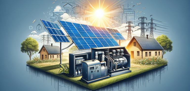 Hibridación de sistemas solares con generadores diésel: Transición energética en zonas rurales.